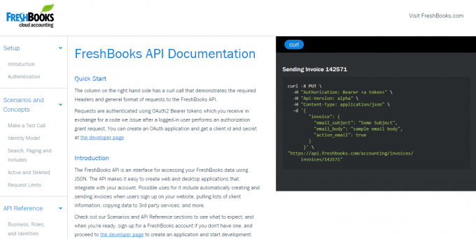 FreshBooks' API