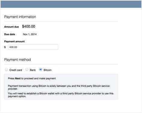 Paying With Bitcoin in QuickBooks Online