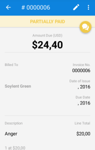 Invoice Preview in FreshBooks Android