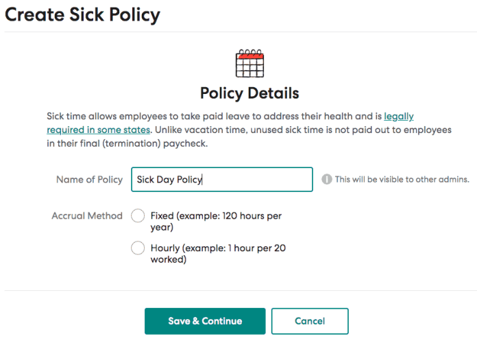 Sick Policy