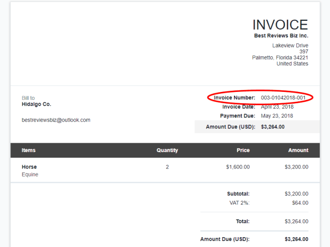 Client-Based Numbering of Invoices