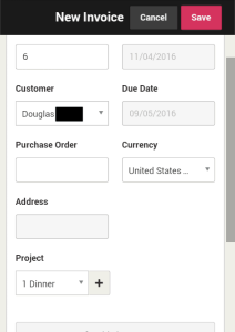 Invoicing in the mobile version of KashFlow