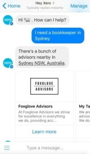 Xero Chatbot with Advisor Directory Included